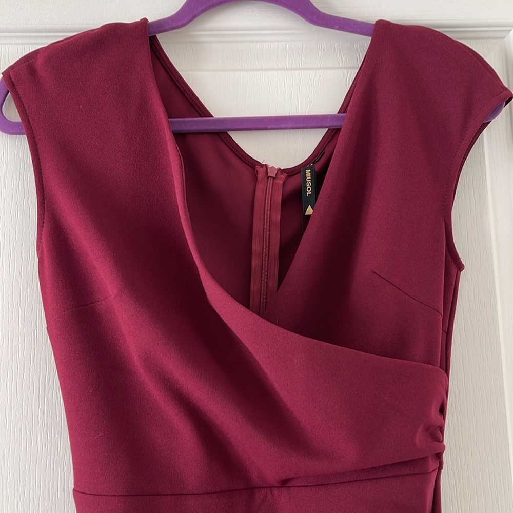 NWT MUISOL burgundy dress